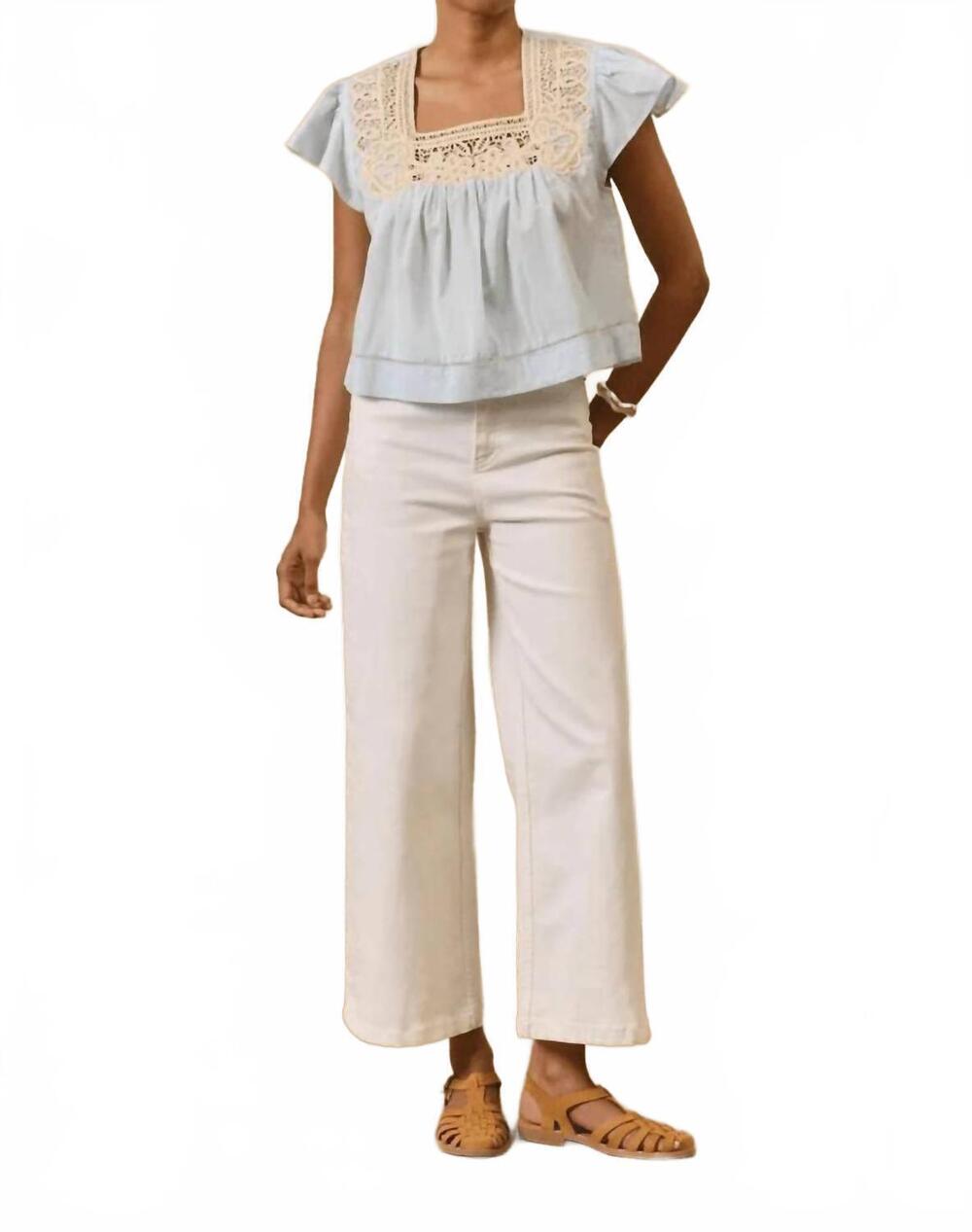 NEW LOUISE MISHA louvi blouse in blue
